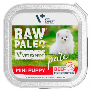 RAW PALEO DOG PUPPY MINI pastēte kucēniem Liellops 150g